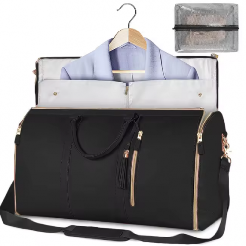 BOLSO DE VIAJE COVERTIBLE AZUL Y NEGRO