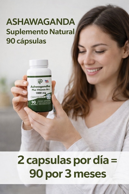 ASHAWAGANDA, Suplemento Natural 90 cápsulas