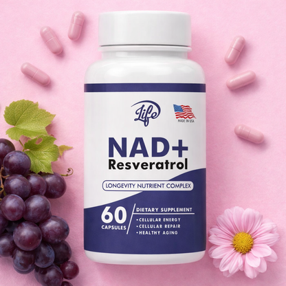 NAD+  Resveratrol | Suplemento Natural 60 Cápsulas