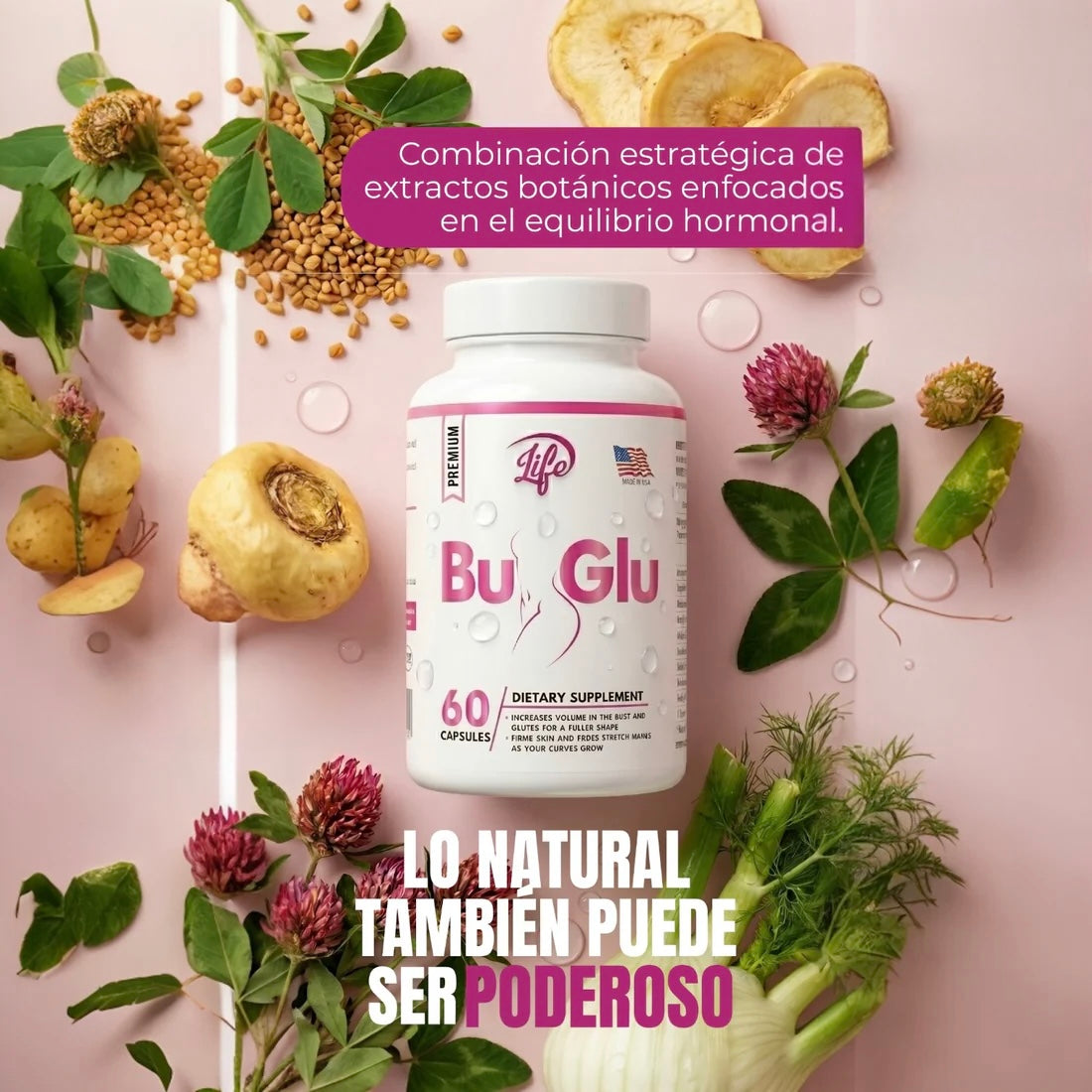 BU-GLU REFUERZA BUSTO Y GLÚTEO X 60 CÁPSULAS
