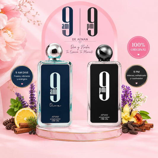 COMBO AFNAN 9AM/ 9PM EAU DE PARFUM PARA HOMBRE