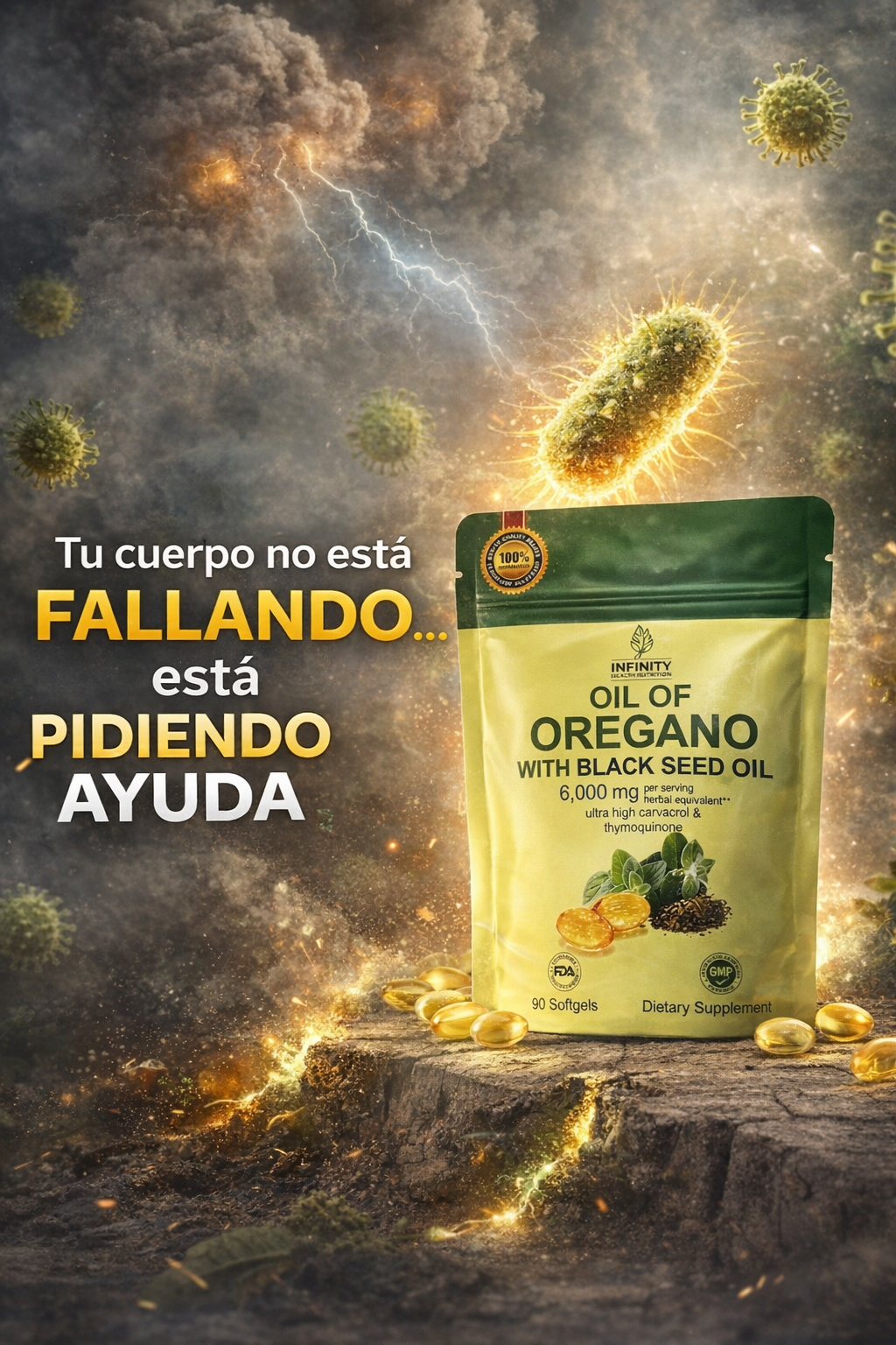 Aceite de Orégano + Black Seed Oil 6,000 mg | Refuerzo Natural Poderoso 🔥