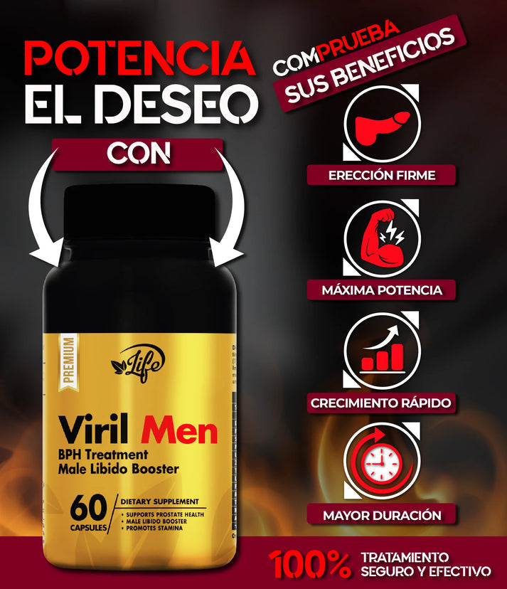 Viril Men – Suplemento para Potencia y Vitalidad Masculina (60 cápsulas)