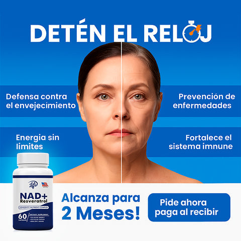 NAD+  Resveratrol | Suplemento Natural 60 Cápsulas